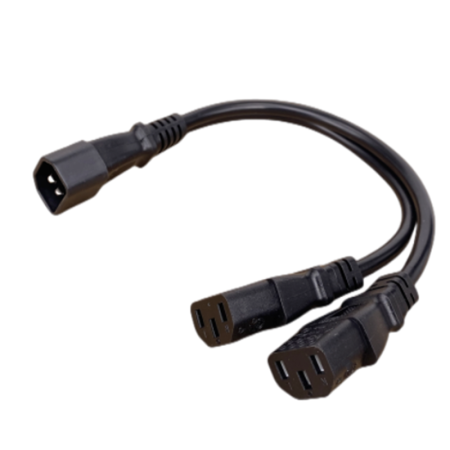 Image principale du produit Doublette IEC 10A 1 mâle vers 2 femelles