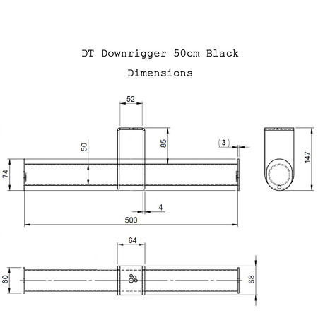 Image nº6 du produit DT Downrigger 50 Duratruss - barre de suspension pour sous-perchage 50cm noire