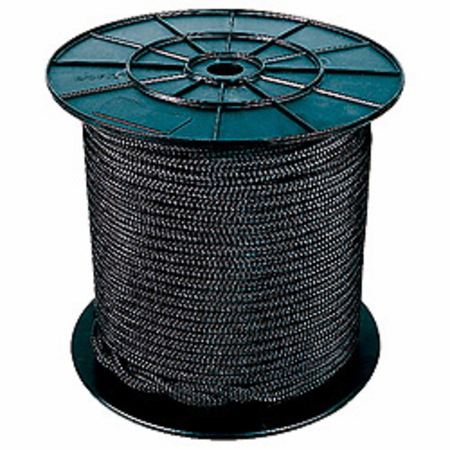 Image principale du produit Drisse Préétirée noire polyester 2mm bobine de 100m