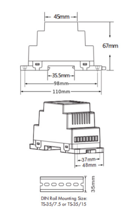 Image nº3 du produit Driver led DMX RDM 4 canaux 5A 12V 24V ou 36V pour rail din