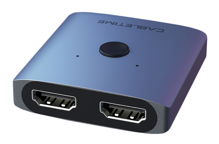 Image principale du produit DS102 switch et splitter HDMI 4K bidirectionnel 1 vers 2