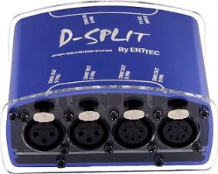 Image principale du produit Mini Splitter DMX Enttec Dsplit 1 entrée vers 4 sorties