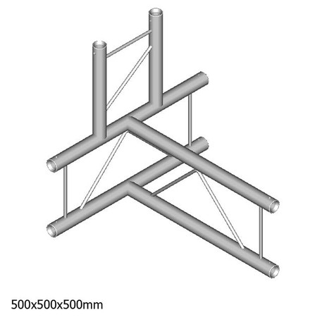 Image principale du produit Structure alu angle à 4 départs duratruss échelle DT22-T42V-TD