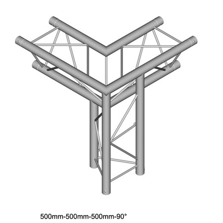 Image principale du produit Structure Triangle alu duratruss DT23-C34-LD angle 3 départs pied droit pointe en bas