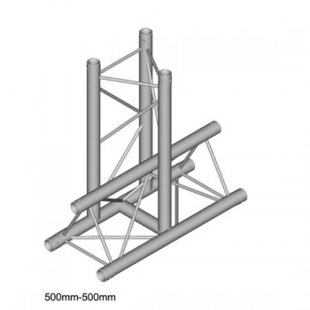 Image principale du produit DT23-T35-VD duratruss Structure Triangle alu 3 départs en T tube 35mm