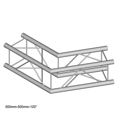 Image principale du produit Angle à 120° structure carrée Duratruss DT 24-C22-L120  avec kit de jonction