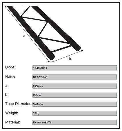 Image nº3 du produit structure double alu duratruss DT-32/2-250 longueur 2m50 avec kit de jonction