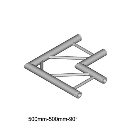 Image principale du produit structure double alu en L duratruss DT 32/2-C21H-L90 2 départs 90° avec kit de jonction