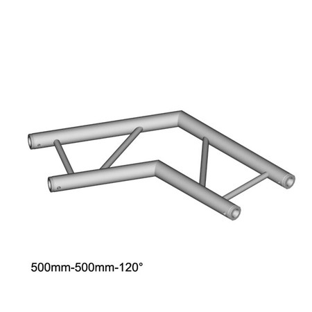 Image principale du produit structure double alu en angle 120° duratruss DT 32/2-C22H-L120 2 départs 120° avec kit de jonction