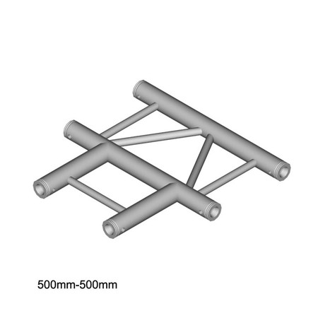 Image principale du produit structure double alu en T duratruss DT 32/2-T36H-T 3 départs en T avec kit de jonction