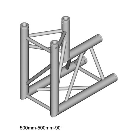 Image principale du produit structure Triangle alu duratruss DT-33 angle 2 départ de 90° avec manchons