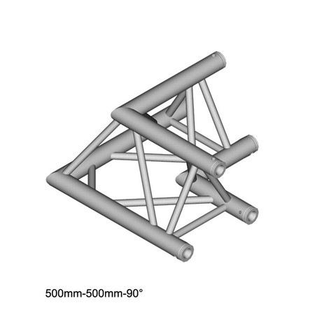 Image principale du produit structure Triangle alu duratruss DT-33 angle 2 départ de 90° avec manchons