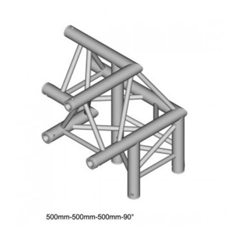 Image principale du produit Structure Triangle alu duratruss DT-33 angle 3 départs de 90° avec manchon