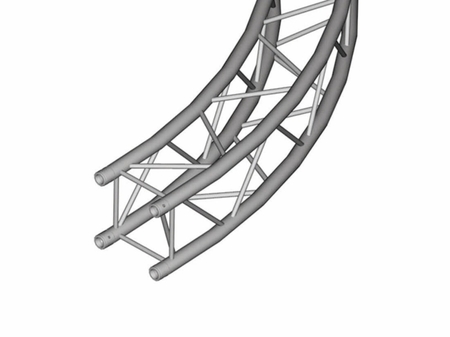 Image principale du produit Structure alu carrée Duratruss Partie de cercle arrondi 8m 45°