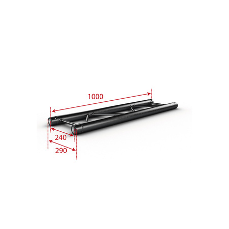 Image secondaire du produit DUO29-100 blk Contestage - Barre de 1m en échelle 290 noir
