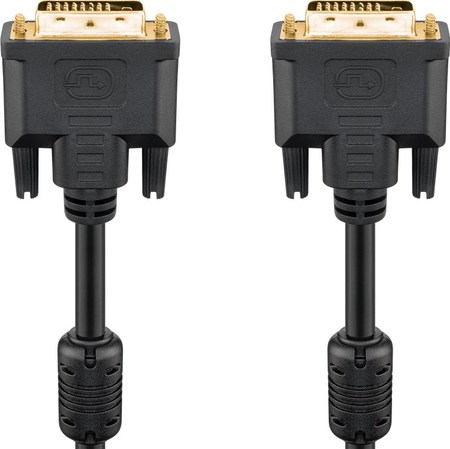 Image principale du produit Câble DVI-D mâle mâle connecteurs dorés 1.8m
