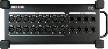 Image principale du produit DX168 Allen & Heat boîtier de scène 16 entrées 8 sorties pour consoles SQ dLive