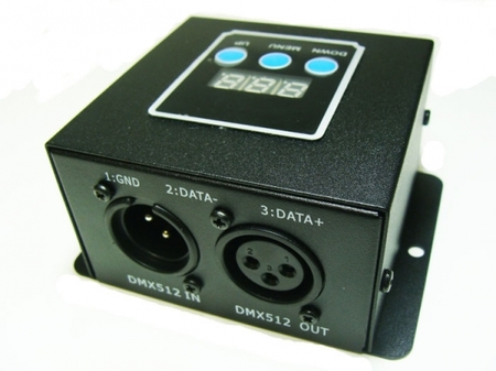 Image principale du produit COntroleur Driver de LED RVB + blanc DMX 4 X 4A 12/24V avec micro pour mode son