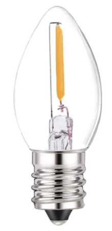 Image principale du produit Ampoule Led E12 230V 0.5W dimmable équivalent 4W 54X23mm