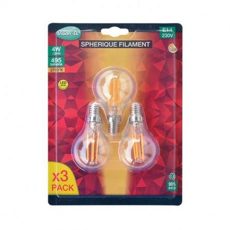 Image principale du produit Lot de 3 ampoules E14 4W 2700K