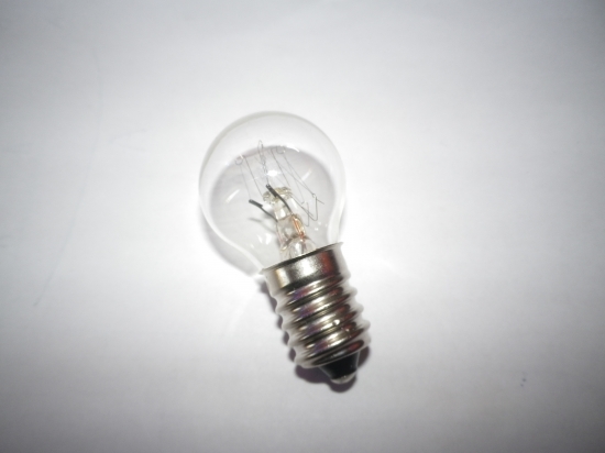 Image principale du produit Lampe E14 230V 15W mini sphérique claire 25 x 45mm