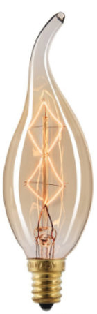 Image principale du produit Ampoule filament E14 40W flamme coup de vent effet vintage