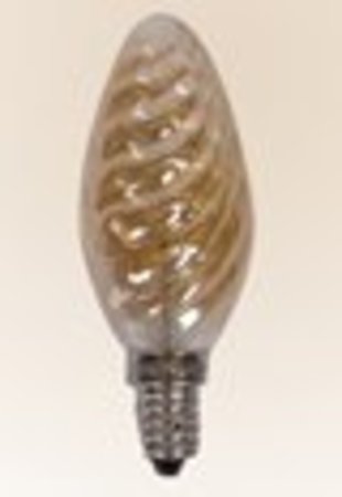 Image principale du produit Lampe E14 flamme torsadée ambre 230V 40W