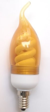 Image principale du produit Lampe Eco E14 Flamme coup de vent 7W ambre
