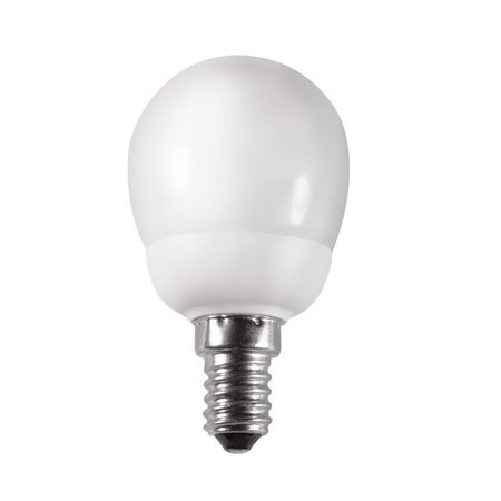 Image principale du produit Ampoule Eco fluocompacte E14 sphérique 7W blanc chaud