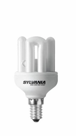Image principale du produit Ampoule Eco E14 8W 840 Blanc neutre Sylvania mini lynx Fast start t3 10000H code 0035137