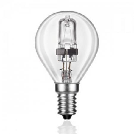 Image principale du produit Lampe E14 230V 18W sphérique claire éco halogène équivalent 25W PHILIPS