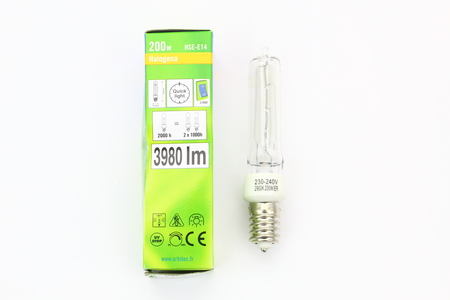 Image principale du produit Lampe E14 230V 200W éco remplace 250W Halogène Claire code 134043