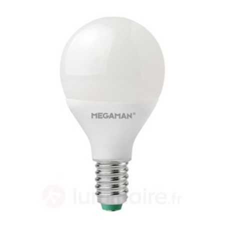 Image principale du produit Ampoule E14 Opale Megaman 230V LED 3W5 BLANC CHAUD