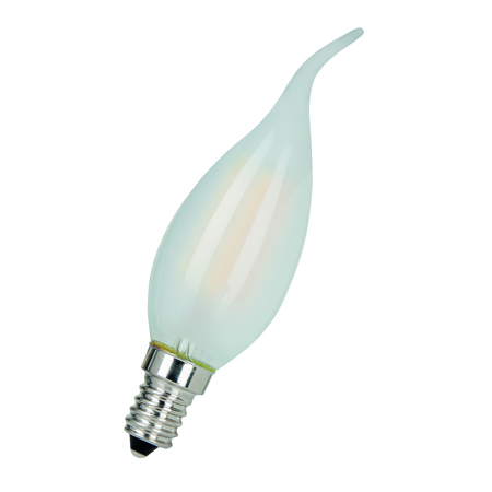 Image principale du produit Lampe Led filament E14 4W dépolie blanc chaud 2700K coup de vent