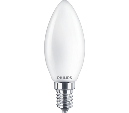 Image principale du produit Ampoule led Philips E14 flamme 4W équivalent 40W 470 lumens 2700K
