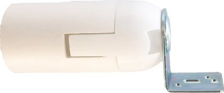 Image principale du produit Douille E14 blanche clipsable avec équerre métallique
