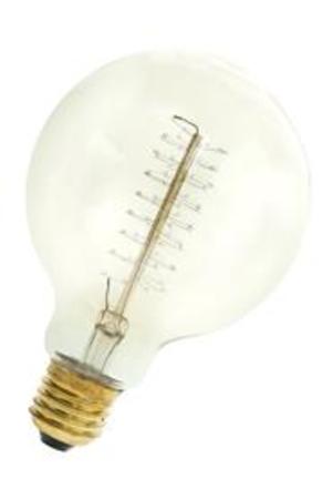 Image principale du produit Ampoule E27 230V 40W GLOBE 80mm ambrée filament carbone