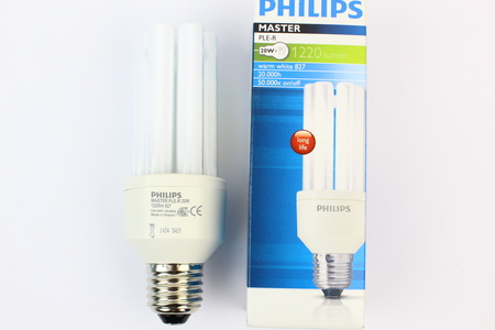 Image principale du produit Ampoule Eco E27 Philips PL-E 20W 827 Blanc chaud 15000h code 75143010