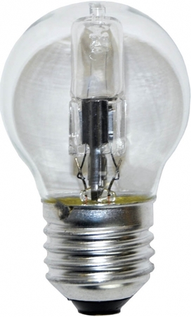 Image principale du produit Lampe E27 230V 28W sphérique claire éco halogène équivalent 40W