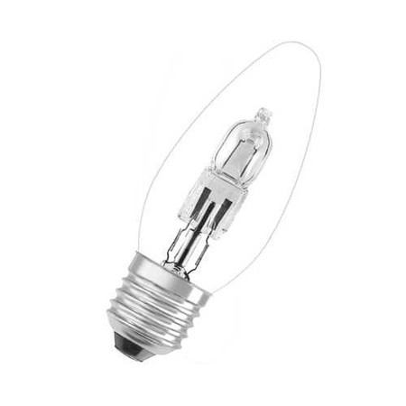 Image principale du produit Lampe E27 230V 42W flamme claire halogène équivalent 60W