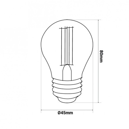 Image secondaire du produit Ampoule Led E27 G45 4w dimmable ambrée blanc chaud 2200K