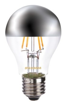 Image principale du produit Lampe E27 led filament calotte argentée Sylvania Toledo RT CS 450 lumens