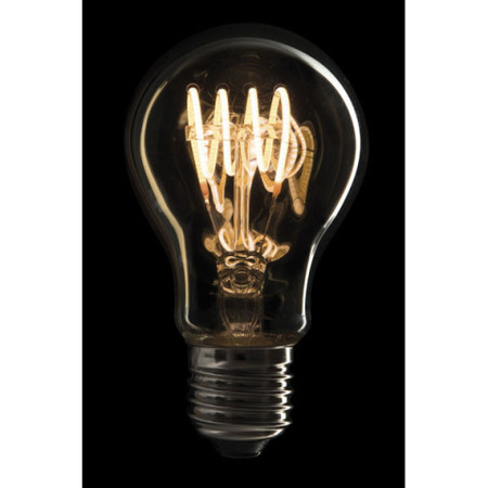 Image principale du produit Ampoule filament led spiralé E27 4W blanc chaud dimmable