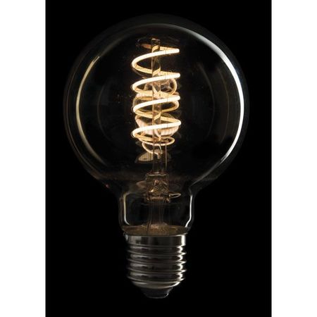Image principale du produit Ampoule filament led spiralé E27 globe 5W blanc chaud 2200k dimmable