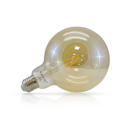 Image principale du produit Lampe E27 Led globe 2W = 18W filament blanc chaud 2700K verre doré