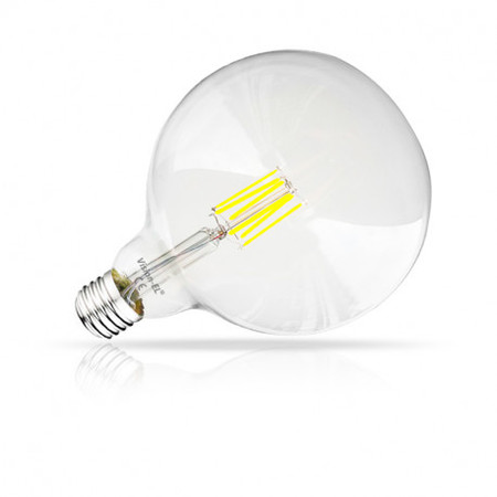 Image principale du produit Lampe E27 globe 8W led filament blanc neutre 4000K
