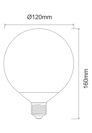 Image secondaire du produit Ampoule Beneito Faure led Globe 120mm E27 14W 2700K 1320 lumens