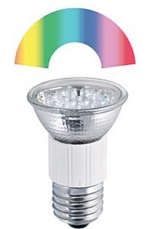 Image principale du produit Ampoule E27 r50 à 9 leds 7 couleurs 230V