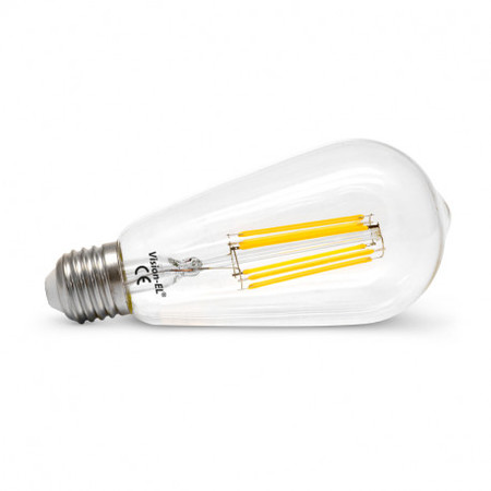 Image principale du produit Ampoule LED E27 ST64 Filament 8W 2700K Dimmable