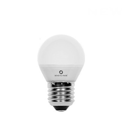 Image principale du produit Ampoule Beneito Faure led E27 sphérique 5W blanc chaud 3000K 462 lumens 360°